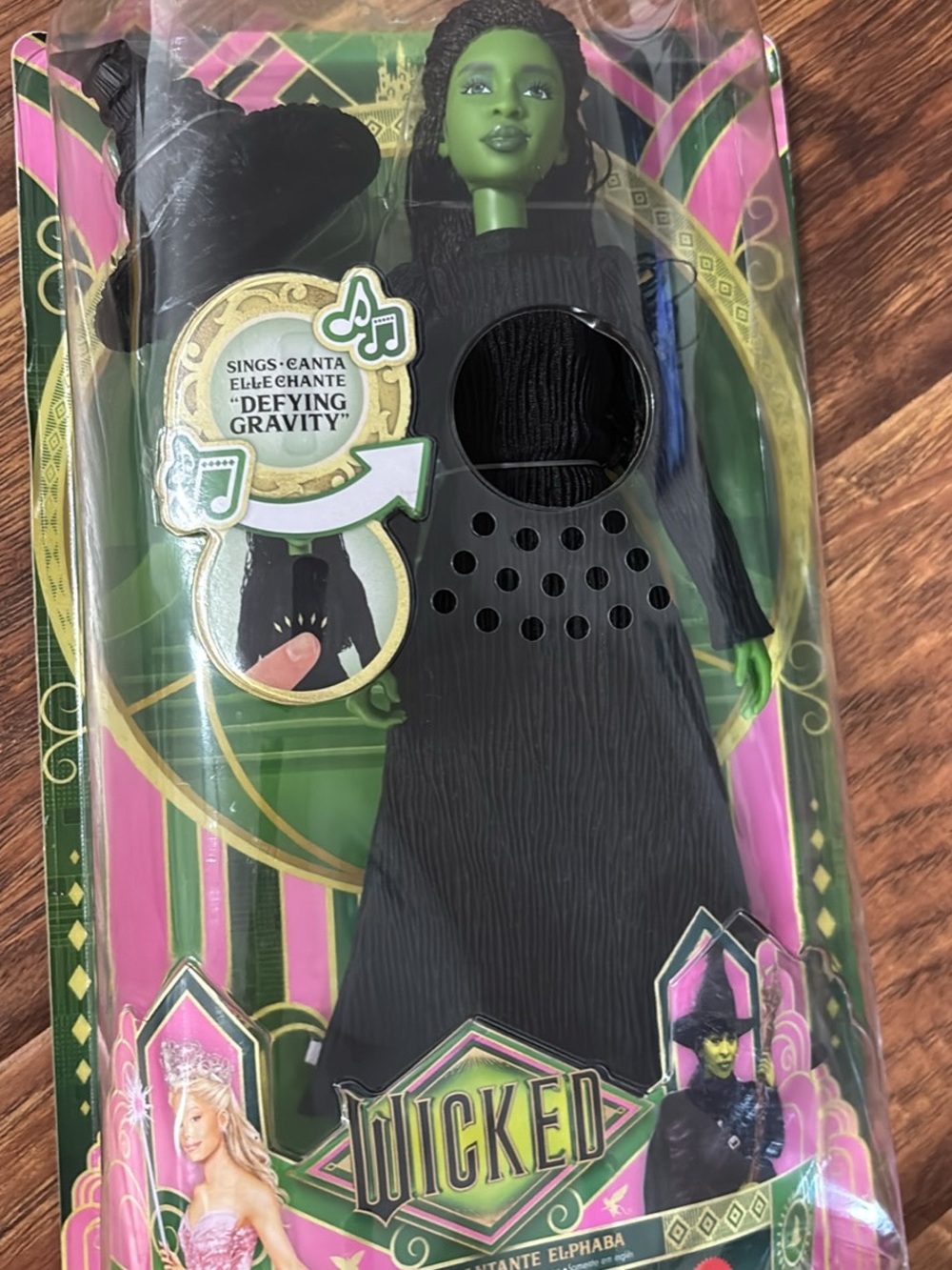 Mattel Wicked Elphaba doll sings Defying Gravity